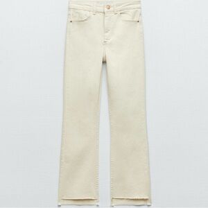 ZARA CROPPED HIGH RISE Z1975 FLARED JEANS